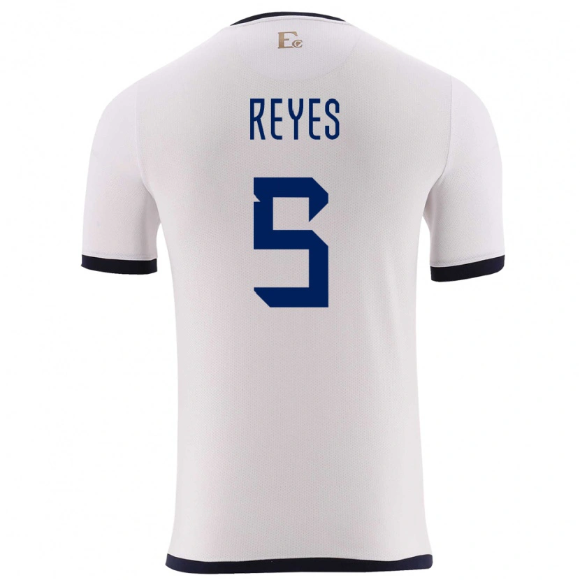 Danxen Niño Camiseta Ecuador Jairo Reyes #5 Blanco 2ª Equipación 24-26 La Camisa México