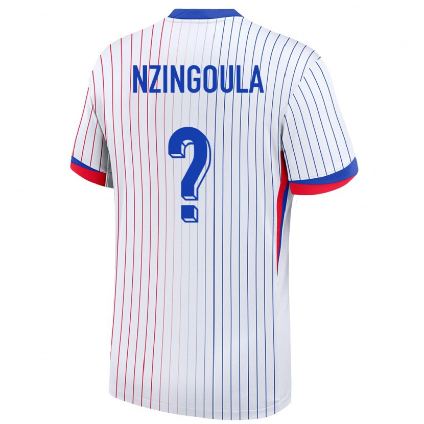 Danxen Niño Camiseta Francia Rabby Nzingoula #0 Blanco 2ª Equipación 24-26 La Camisa México