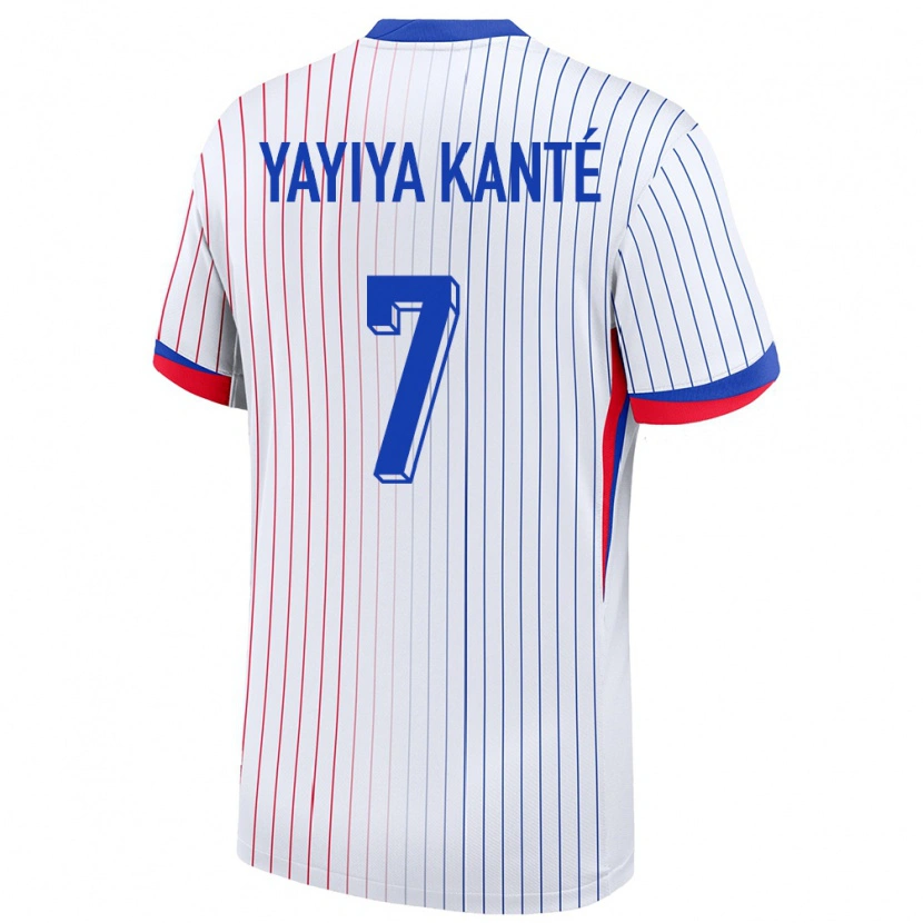 Danxen Niño Camiseta Francia Ibrahim Yayiya Kanté #7 Blanco 2ª Equipación 24-26 La Camisa México