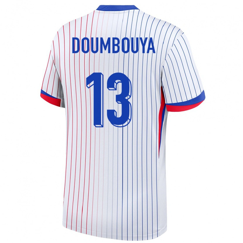 Danxen Niño Camiseta Francia Amidou Doumbouya #13 Blanco 2ª Equipación 24-26 La Camisa México