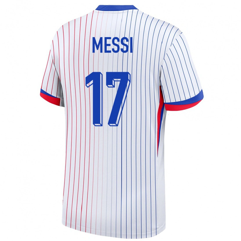 Danxen Niño Camiseta Francia Rayane Messi #17 Blanco 2ª Equipación 24-26 La Camisa México