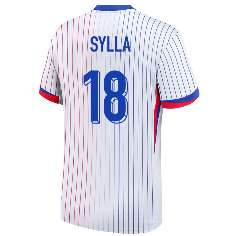 Danxen Niño Camiseta Francia Fodé Sylla #18 Blanco 2ª Equipación 24-26 La Camisa México