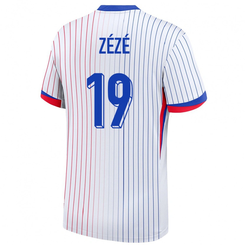 Danxen Niño Camiseta Francia Nathan Zézé #19 Blanco 2ª Equipación 24-26 La Camisa México