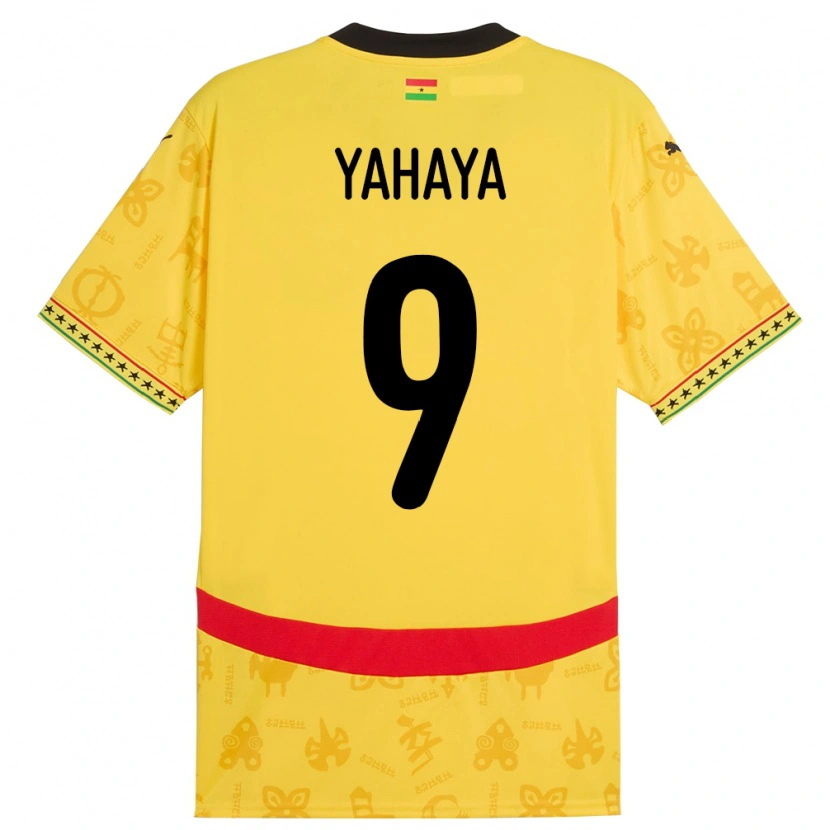Danxen Niño Camiseta Ghana Mohammed Yahaya #9 Amarillo 2ª Equipación 24-26 La Camisa México