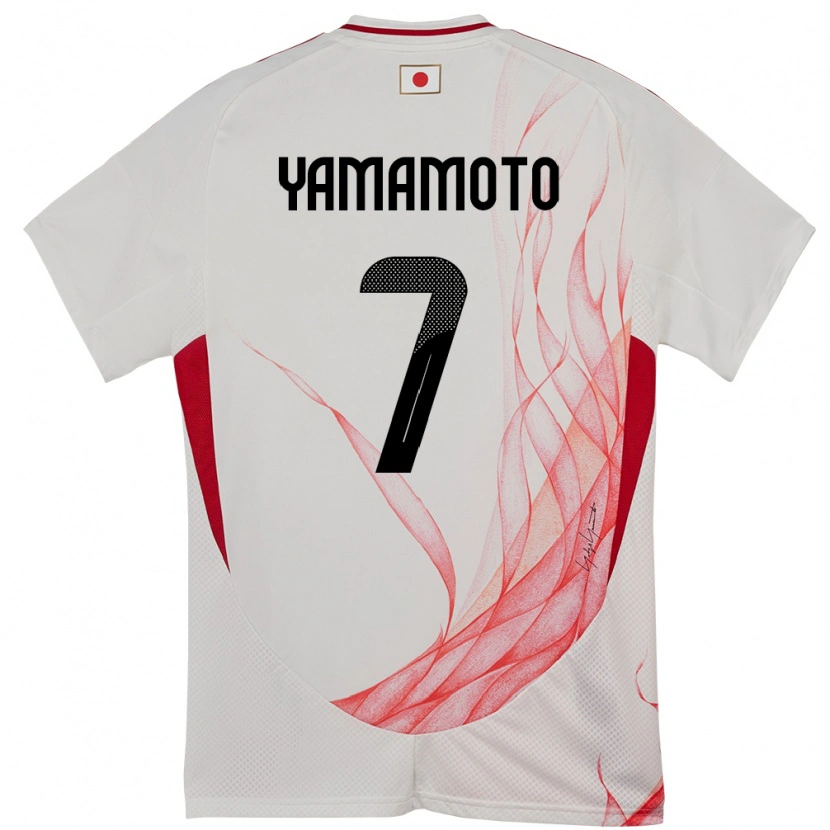 Danxen Niño Camiseta Japón Rihito Yamamoto #7 Blanco 2ª Equipación 24-26 La Camisa México