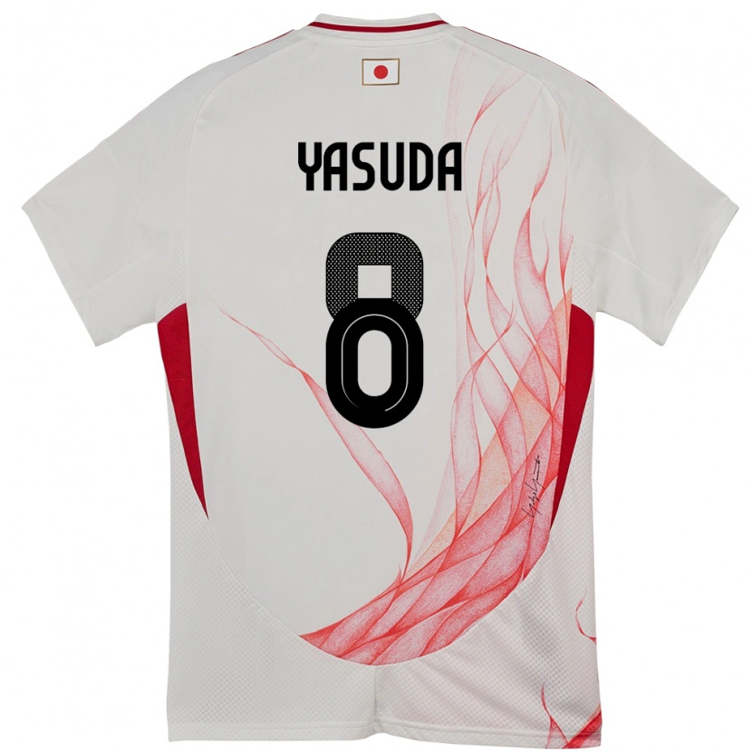 Danxen Niño Camiseta Japón Kenshin Yasuda #8 Blanco 2ª Equipación 24-26 La Camisa México