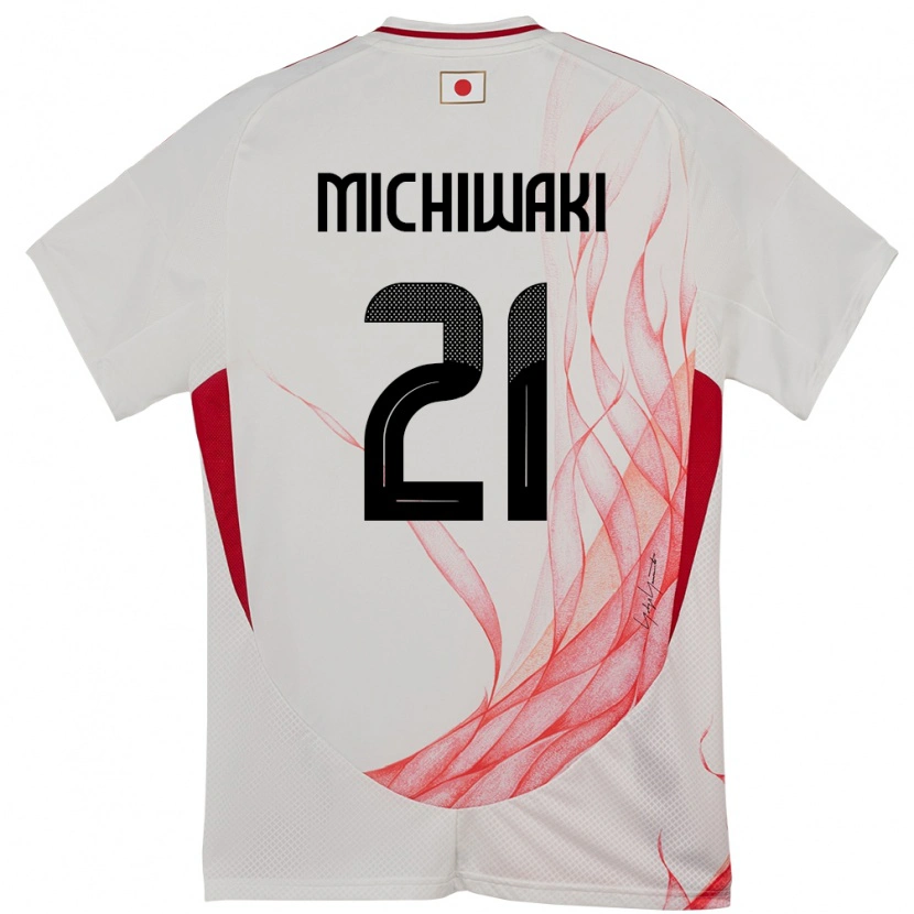 Danxen Niño Camiseta Japón Yutaka Michiwaki #21 Blanco 2ª Equipación 24-26 La Camisa México