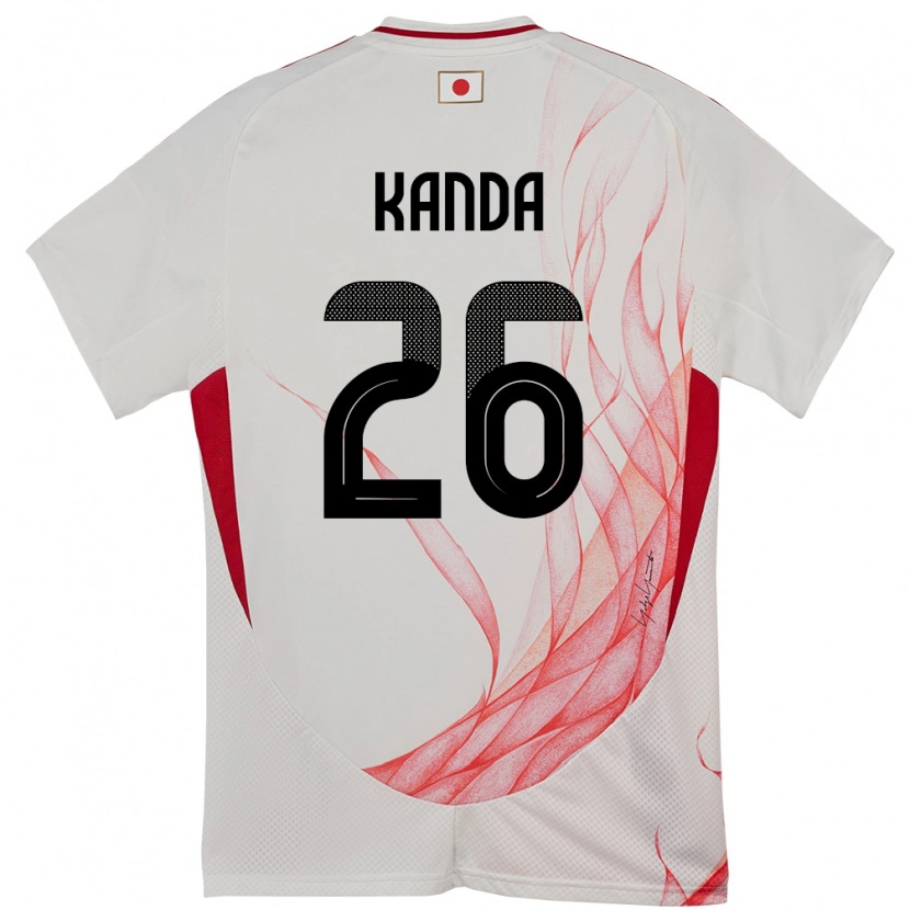 Danxen Niño Camiseta Japón Hiroto Kanda #26 Blanco 2ª Equipación 24-26 La Camisa México