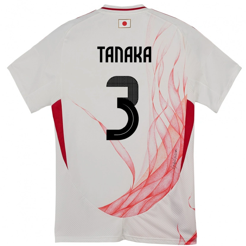 Danxen Niño Camiseta Japón Hayato Tanaka #3 Blanco 2ª Equipación 24-26 La Camisa México
