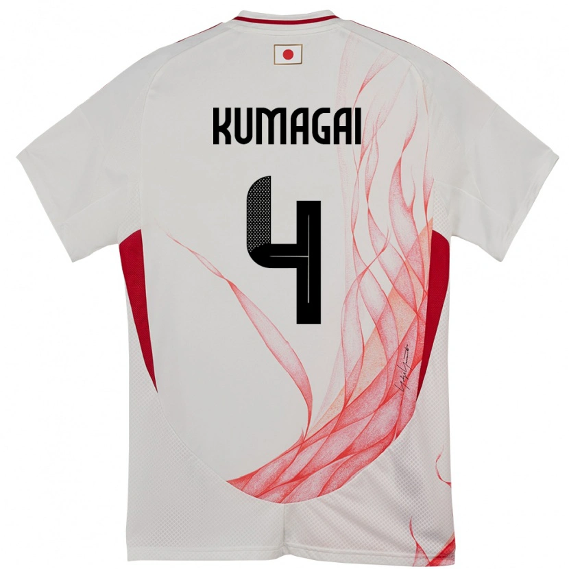 Danxen Niño Camiseta Japón Saki Kumagai #4 Blanco 2ª Equipación 24-26 La Camisa México