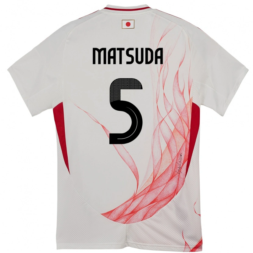 Danxen Niño Camiseta Japón Hayate Matsuda #5 Blanco 2ª Equipación 24-26 La Camisa México