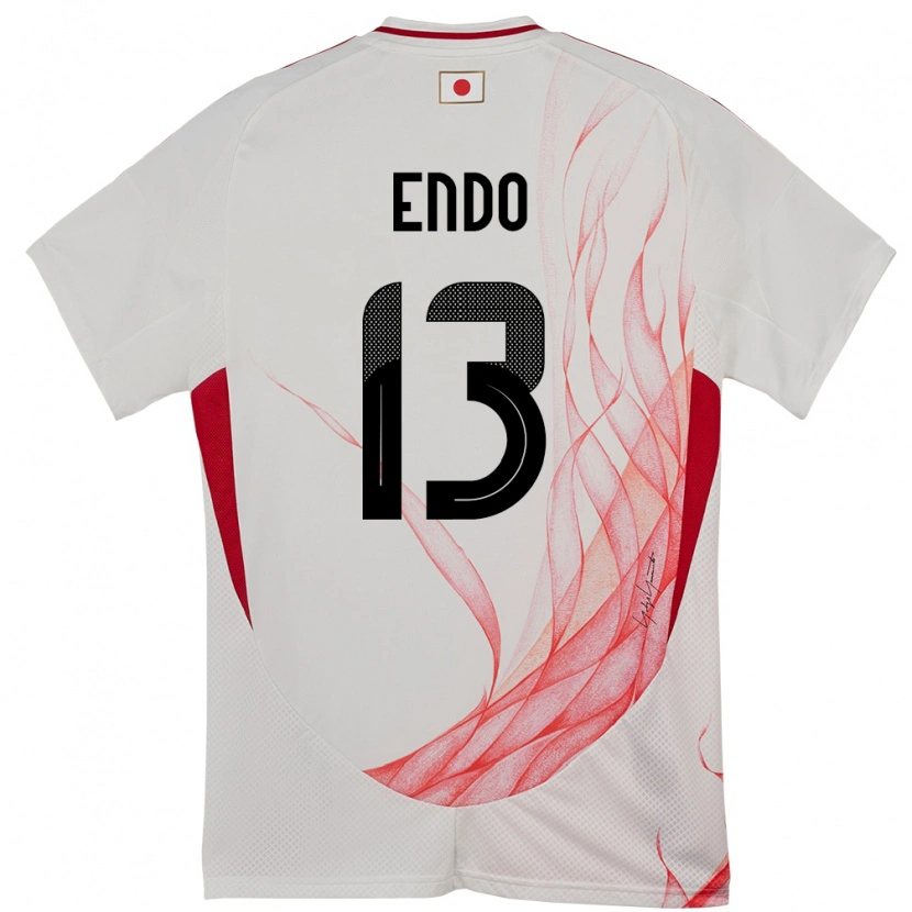 Danxen Niño Camiseta Japón Jun Endo #13 Blanco 2ª Equipación 24-26 La Camisa México