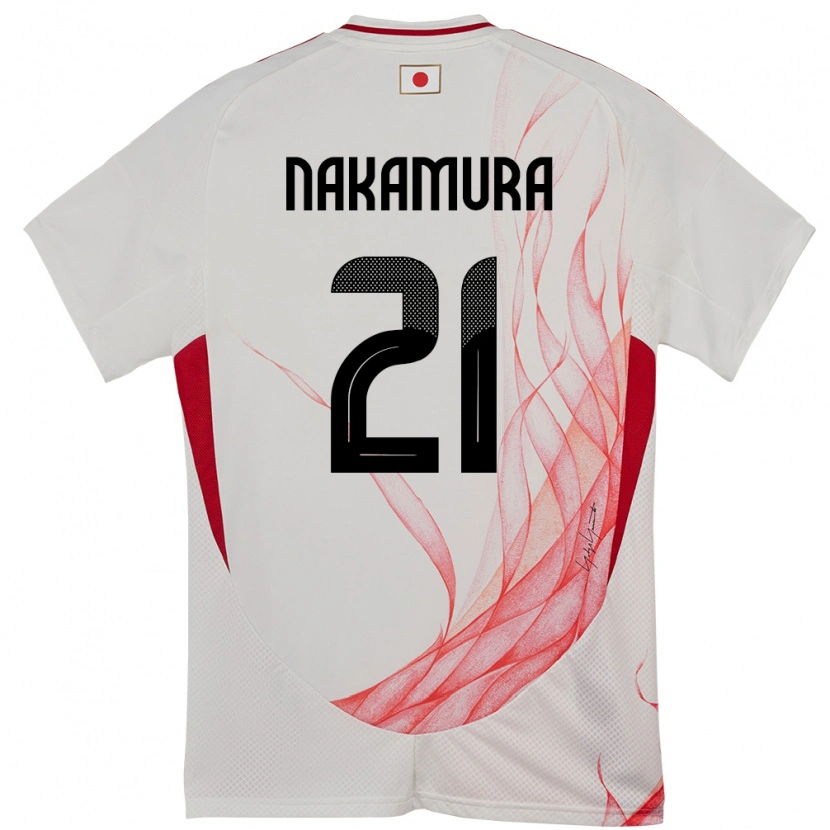 Danxen Niño Camiseta Japón Jiro Nakamura #21 Blanco 2ª Equipación 24-26 La Camisa México