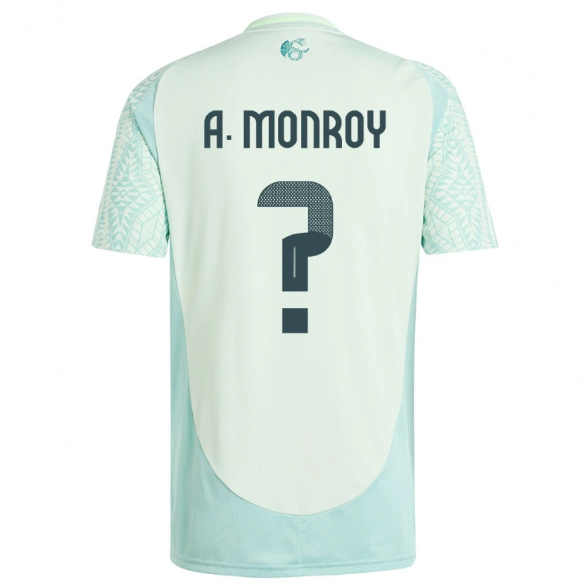Danxen Niño Camiseta México Pablo Monroy #0 Lino Verde 2ª Equipación 24-26 La Camisa México