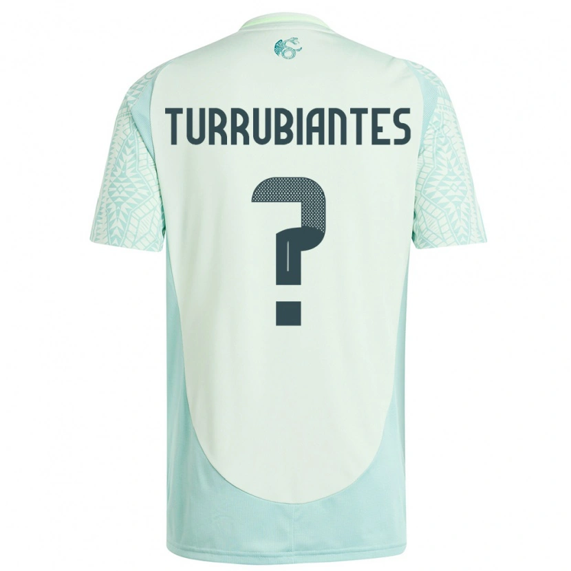 Danxen Niño Camiseta México Abdon Turrubiantes #0 Lino Verde 2ª Equipación 24-26 La Camisa México