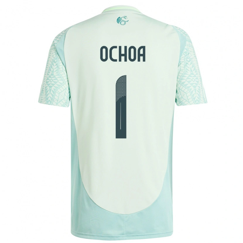 Danxen Niño Camiseta México Emmanuel Ochoa #1 Lino Verde 2ª Equipación 24-26 La Camisa México