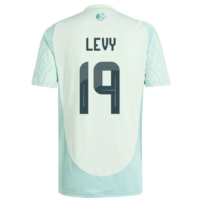 Danxen Niño Camiseta México Mateo Levy #19 Lino Verde 2ª Equipación 24-26 La Camisa México