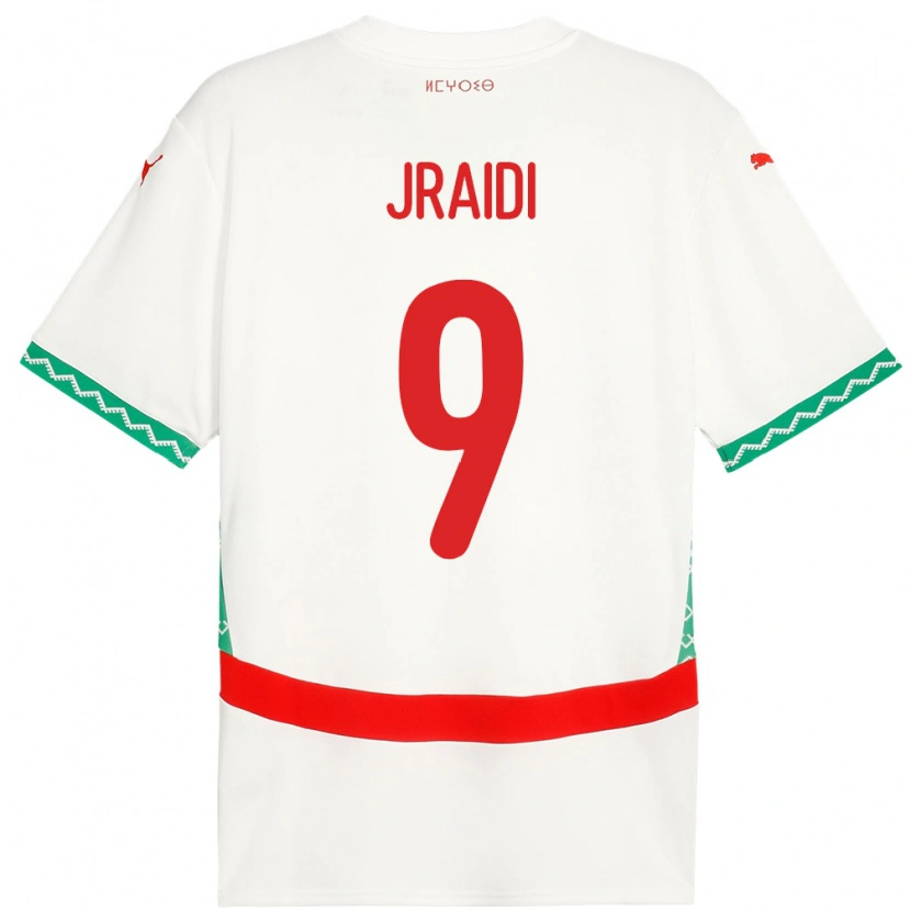 Danxen Niño Camiseta Marruecos Ibtissam Jraidi #9 Blanco 2ª Equipación 24-26 La Camisa México