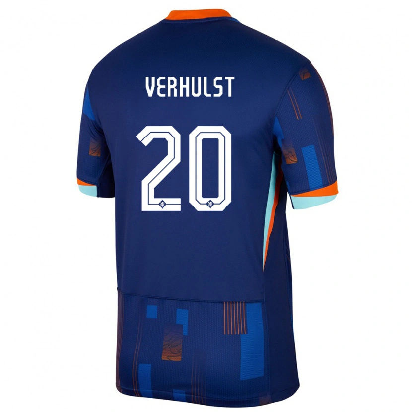 Danxen Niño Camiseta Países Bajos Gino Verhulst #20 Azul 2ª Equipación 24-26 La Camisa México