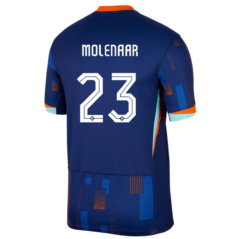 Danxen Niño Camiseta Países Bajos Finn Molenaar #23 Azul 2ª Equipación 24-26 La Camisa México