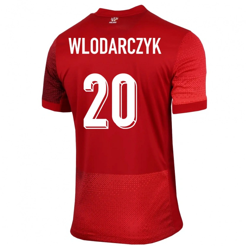 Danxen Niño Camiseta Polonia Szymon Wlodarczyk #20 Rojo 2ª Equipación 24-26 La Camisa México