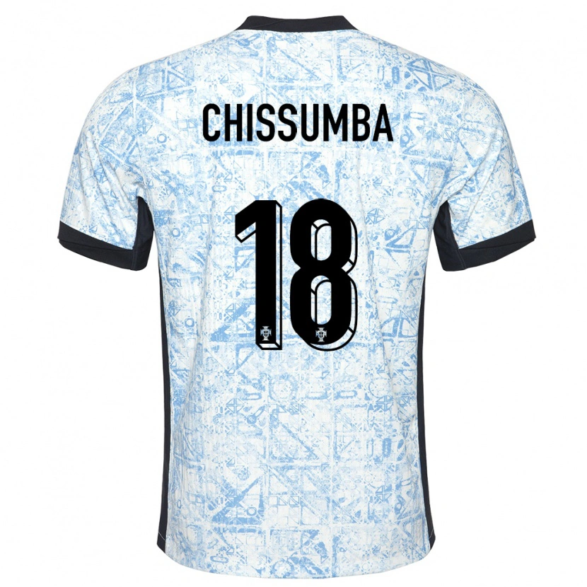 Danxen Niño Camiseta Portugal Chissumba #18 Crema Azul 2ª Equipación 24-26 La Camisa México