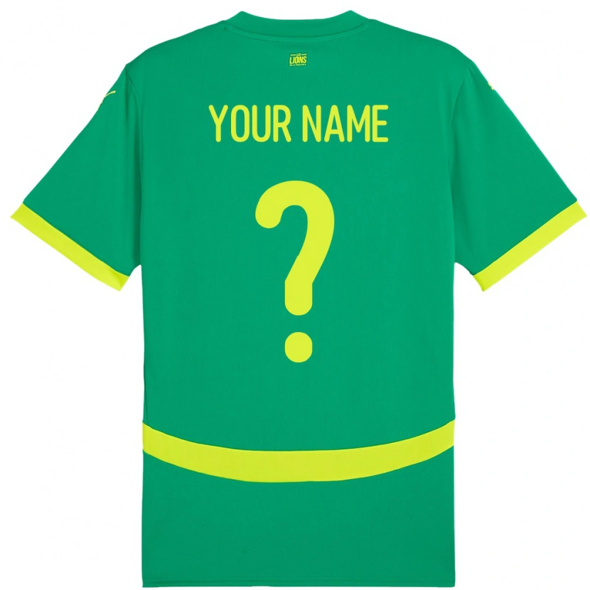 Danxen Niño Camiseta Senegal Su Nombre #0 Verde 2ª Equipación 24-26 La Camisa México