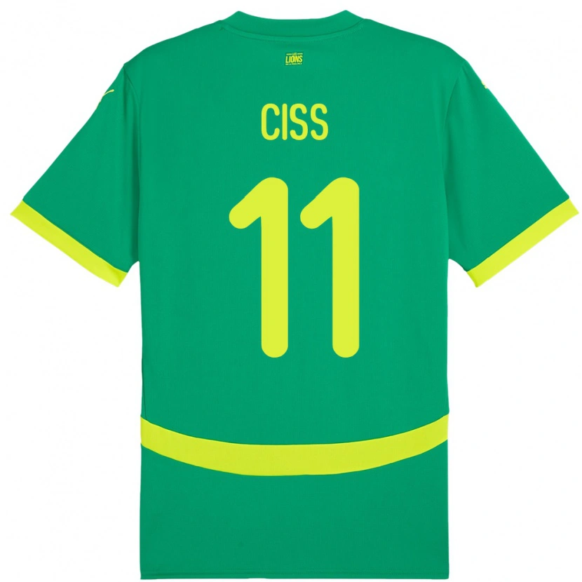 Danxen Niño Camiseta Senegal Pathé Ciss #11 Verde 2ª Equipación 24-26 La Camisa México