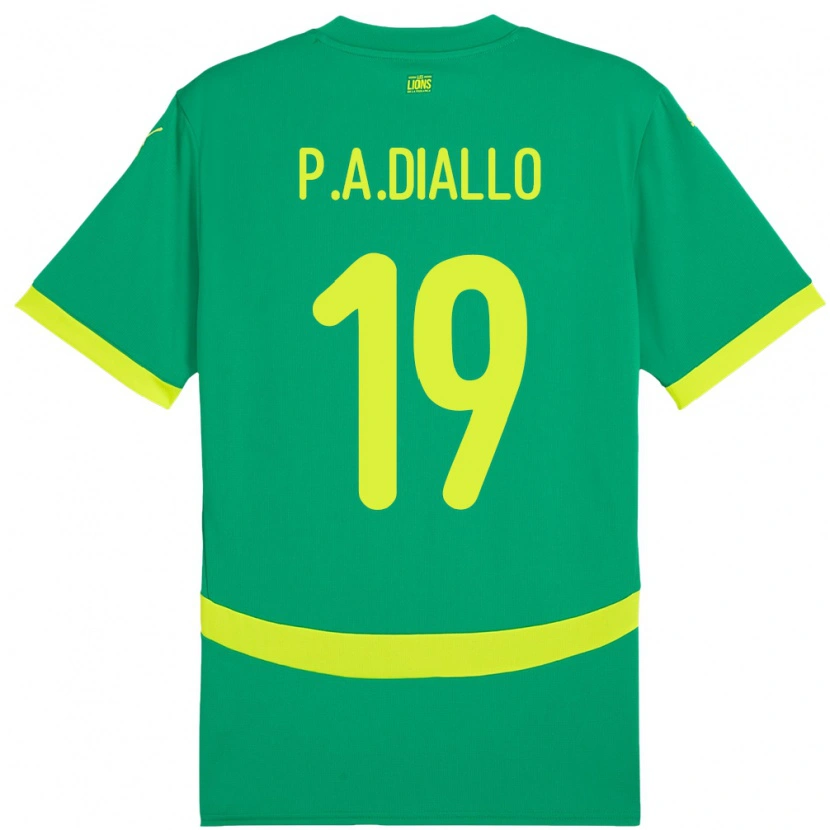 Danxen Niño Camiseta Senegal Papa Amadou Diallo #19 Verde 2ª Equipación 24-26 La Camisa México