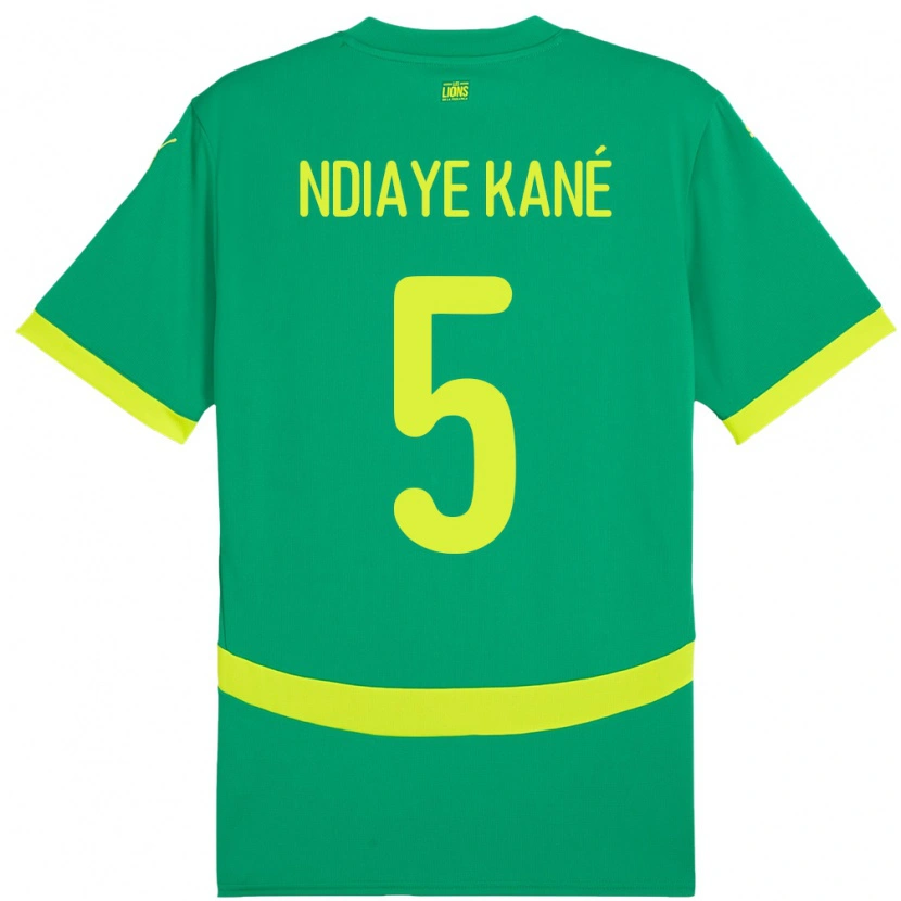 Danxen Niño Camiseta Senegal Ndeye Ndiaye Kane #5 Verde 2ª Equipación 24-26 La Camisa México