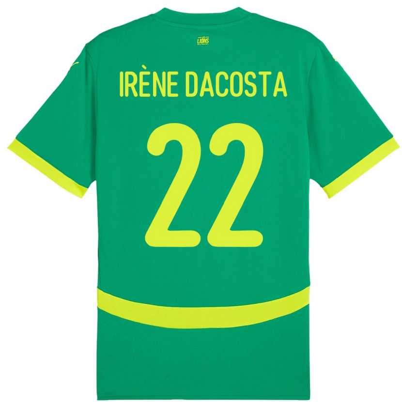 Danxen Niño Camiseta Senegal Gladys Irene Dacosta #22 Verde 2ª Equipación 24-26 La Camisa México