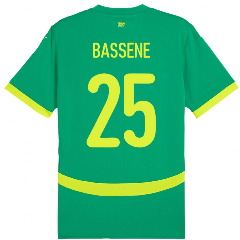 Danxen Niño Camiseta Senegal Pascaline Bassene #25 Verde 2ª Equipación 24-26 La Camisa México