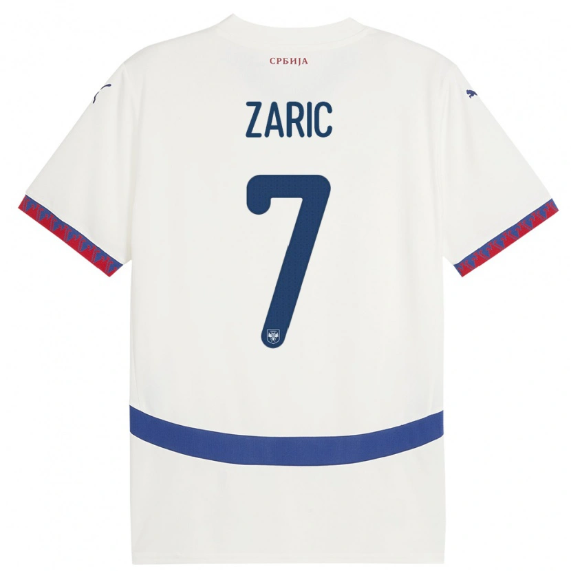 Danxen Niño Camiseta Serbia Luka Zaric #7 Blanco 2ª Equipación 24-26 La Camisa México