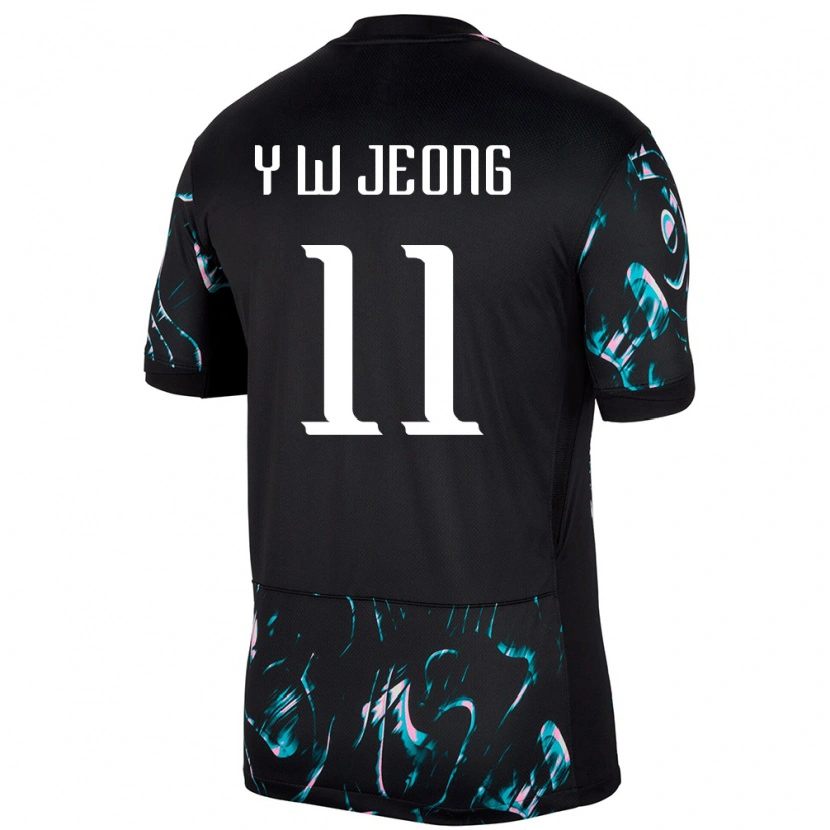 Danxen Niño Camiseta Corea Del Sur Woo-Yeong Jeong #11 Negro 2ª Equipación 24-26 La Camisa México