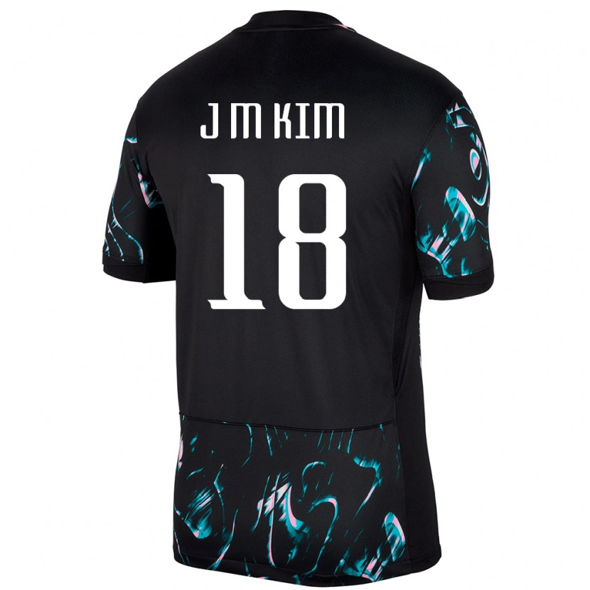 Danxen Niño Camiseta Corea Del Sur Kim Jung Mi #18 Negro 2ª Equipación 24-26 La Camisa México