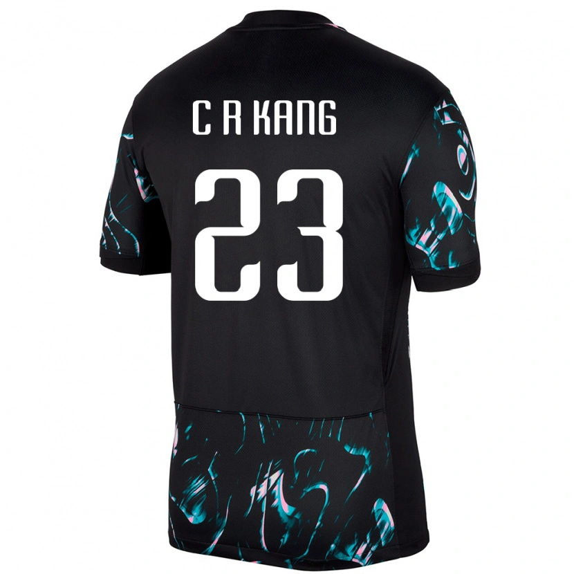 Danxen Niño Camiseta Corea Del Sur Kang Chae Rim #23 Negro 2ª Equipación 24-26 La Camisa México