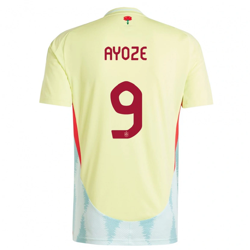 Danxen Niño Camiseta España Ayoze Pérez #9 Amarillo 2ª Equipación 24-26 La Camisa México