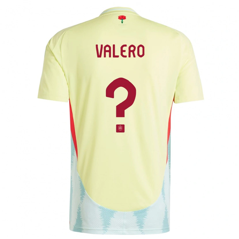 Danxen Niño Camiseta España Iván Valero #0 Amarillo 2ª Equipación 24-26 La Camisa México