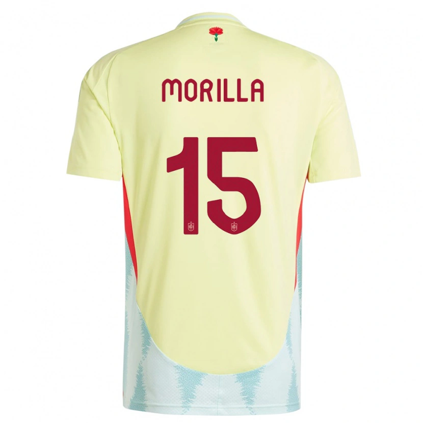 Danxen Niño Camiseta España Jairo Morilla #15 Amarillo 2ª Equipación 24-26 La Camisa México