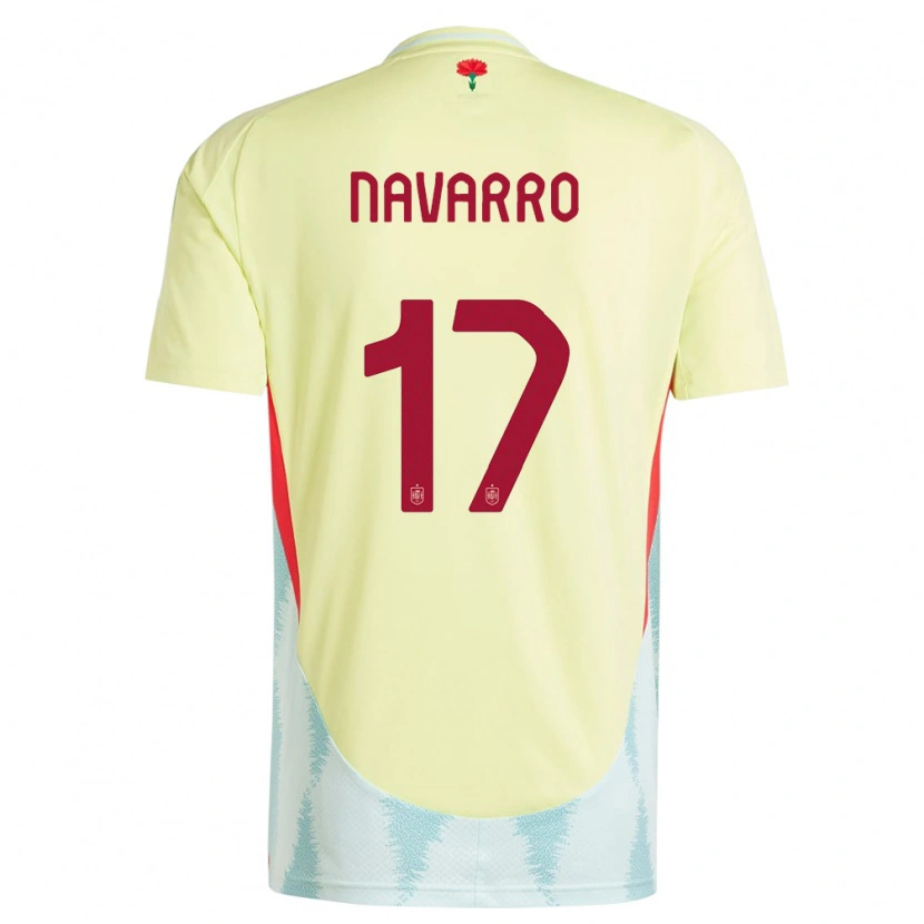 Danxen Niño Camiseta España Robert Navarro #17 Amarillo 2ª Equipación 24-26 La Camisa México