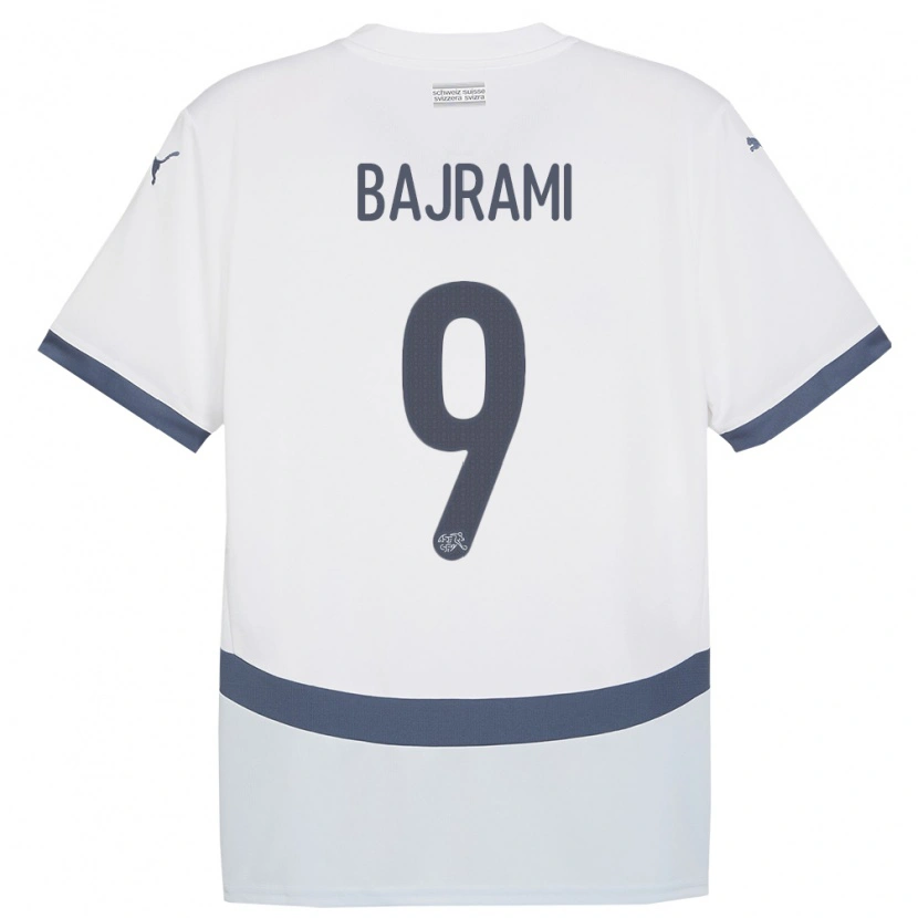 Danxen Niño Camiseta Suiza Labinot Bajrami #9 Blanco 2ª Equipación 24-26 La Camisa México