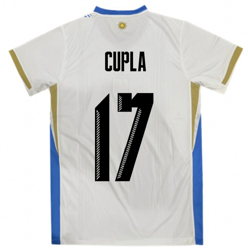 Danxen Niño Camiseta Uruguay Renzo Cupla #17 Blanco Azul 2ª Equipación 24-26 La Camisa México
