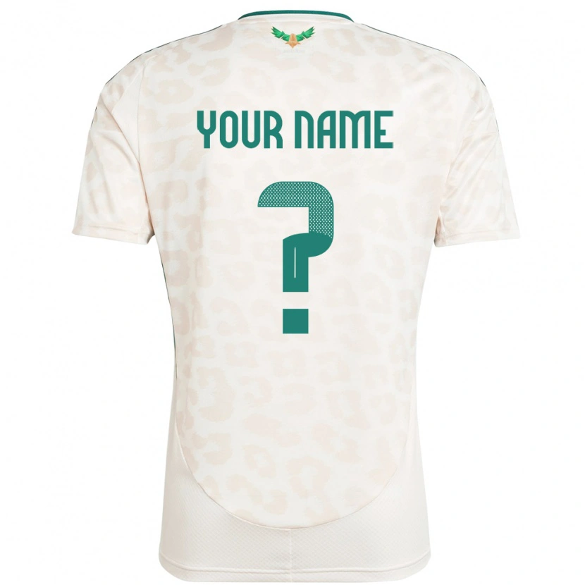Danxen Niño Camiseta Arabia Saudita Su Nombre #0 Blanco 2ª Equipación 24-26 La Camisa México