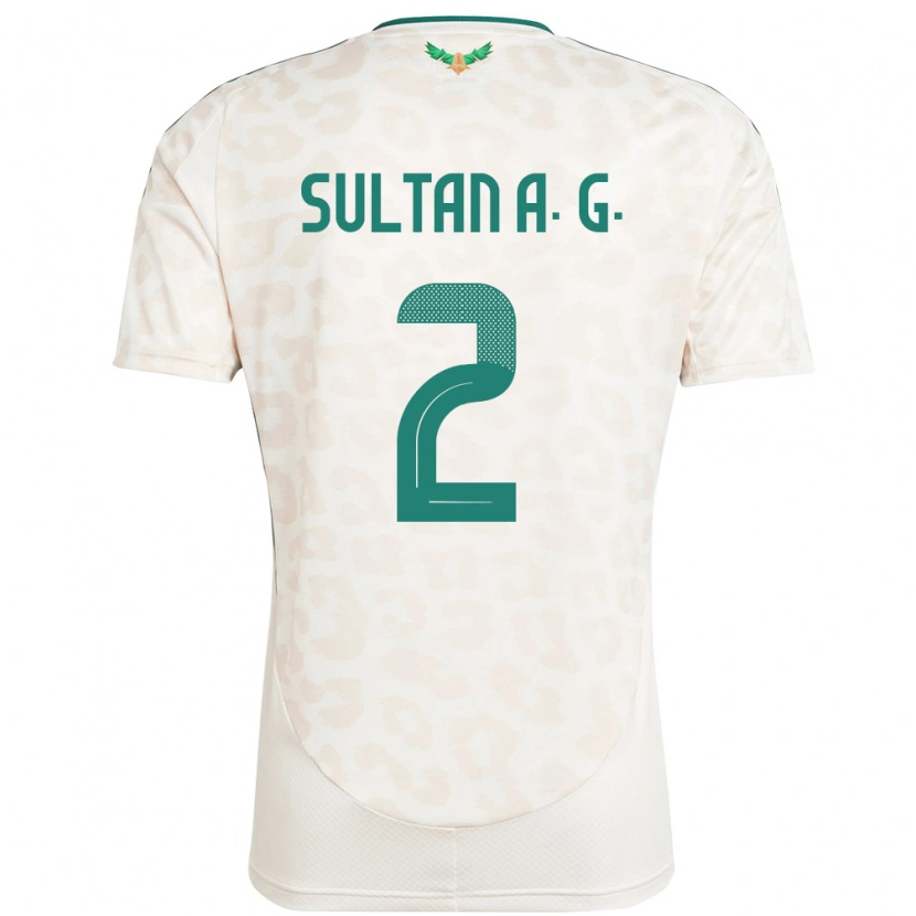 Danxen Niño Camiseta Arabia Saudita Sultan Al-Ghannam #2 Blanco 2ª Equipación 24-26 La Camisa México
