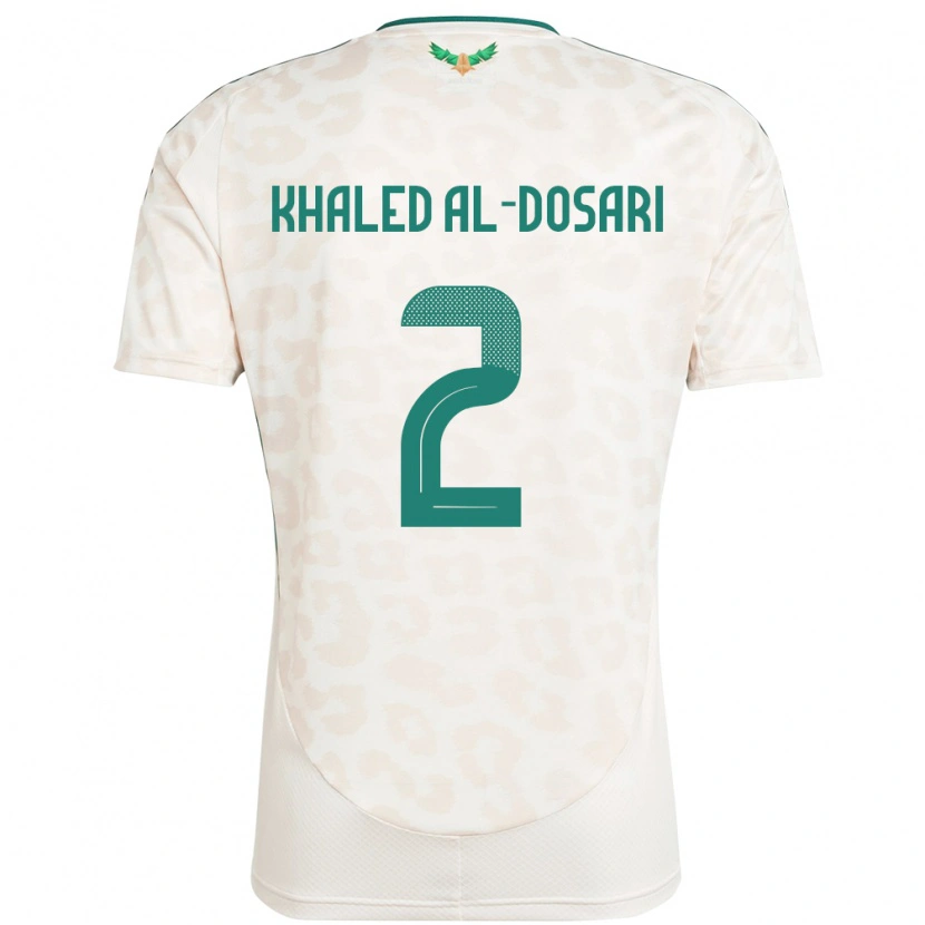 Danxen Niño Camiseta Arabia Saudita Yazeed Khaled Al-Dosari #2 Blanco 2ª Equipación 24-26 La Camisa México