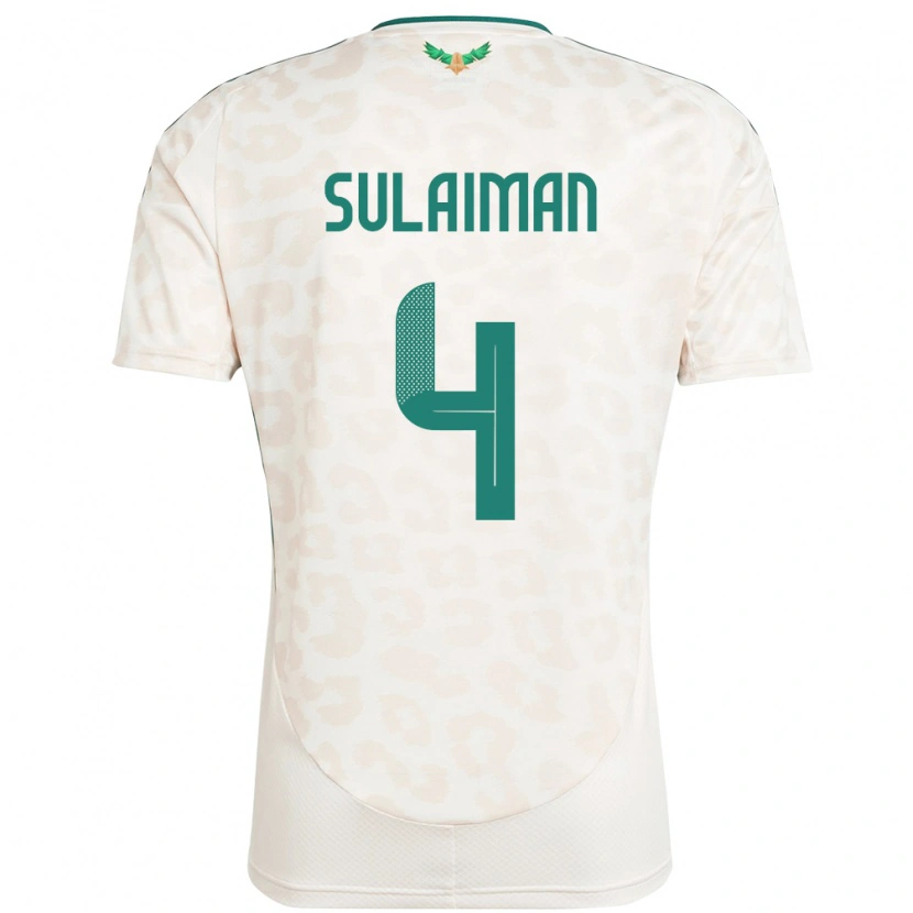 Danxen Niño Camiseta Arabia Saudita Mohammed Sulaiman #4 Blanco 2ª Equipación 24-26 La Camisa México
