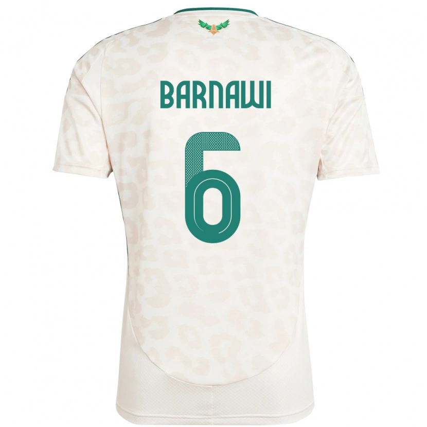 Danxen Niño Camiseta Arabia Saudita Saleh Barnawi #6 Blanco 2ª Equipación 24-26 La Camisa México