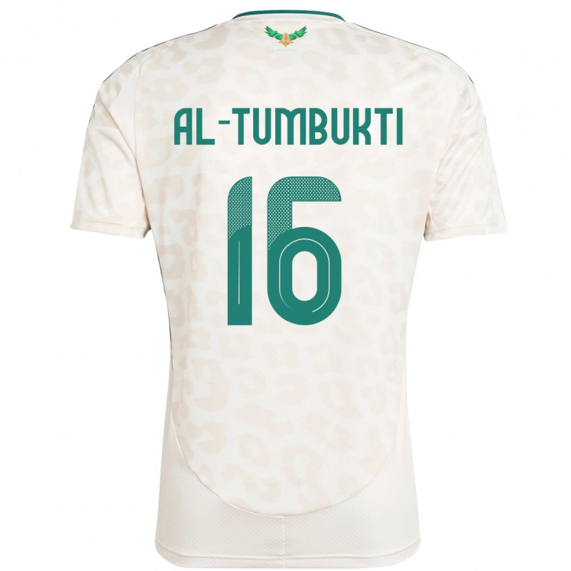 Danxen Niño Camiseta Arabia Saudita Saud Al-Tumbukti #16 Blanco 2ª Equipación 24-26 La Camisa México
