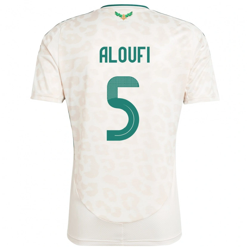 Danxen Niño Camiseta Arabia Saudita Mohammed Aloufi #5 Blanco 2ª Equipación 24-26 La Camisa México
