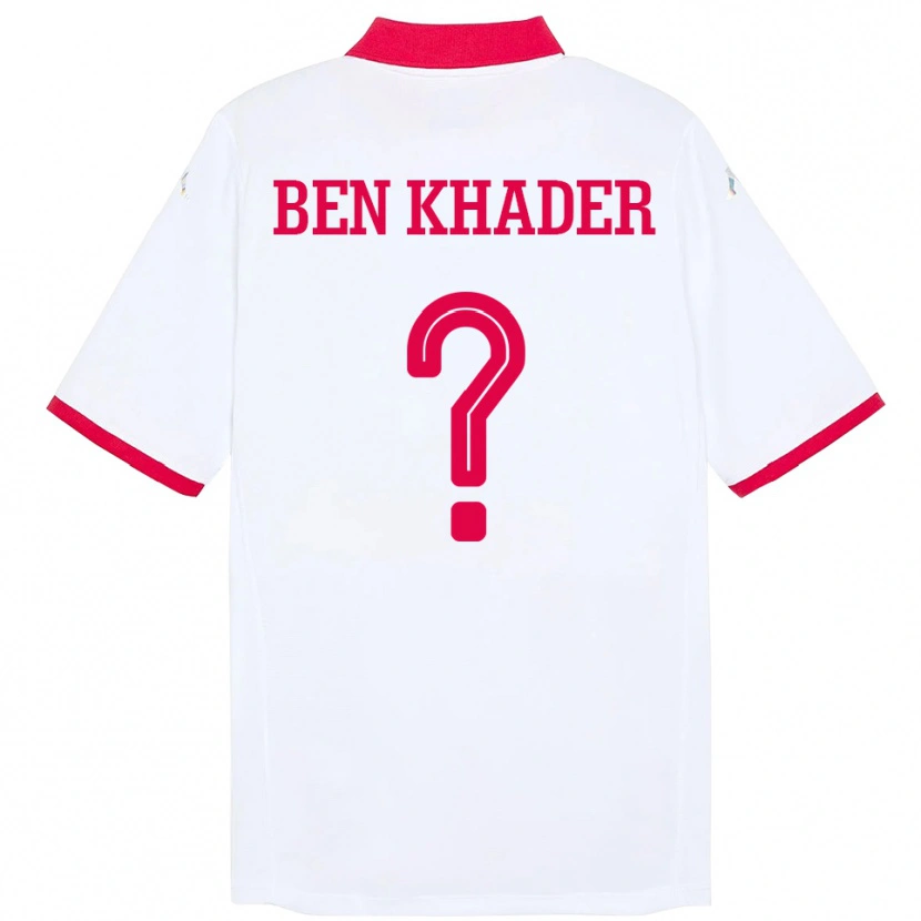 Danxen Niño Camiseta Túnez Chaouki Ben Khader #0 Blanco 2ª Equipación 24-26 La Camisa México
